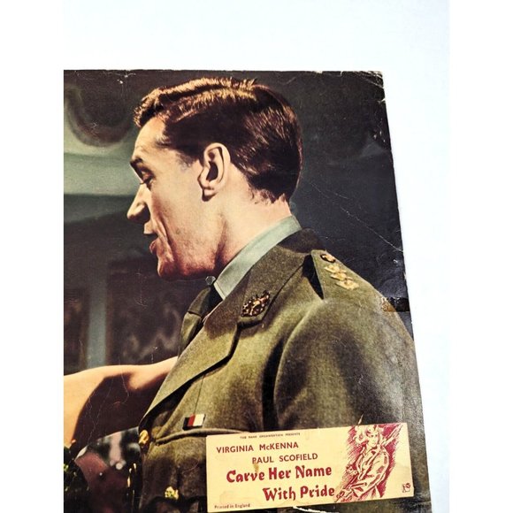Carve Her Name With Pride 1958 Lobby Card Movie Poster War Drama British WWII - Picture 4 of 7
